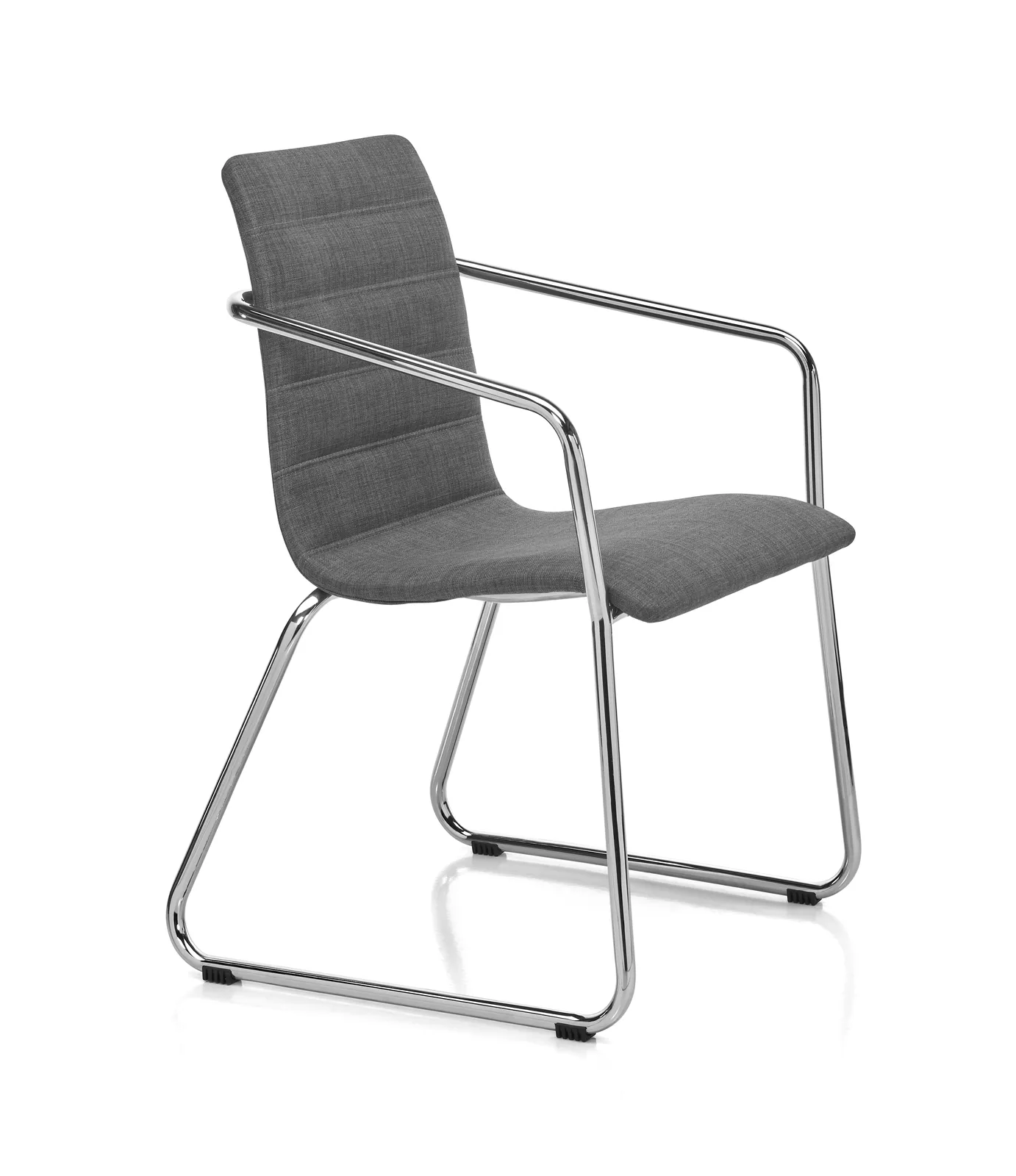 Silla Recepción - fija - cromada - trineo - apoya brazos - Florencia - Oficina - Hogar - Estudio