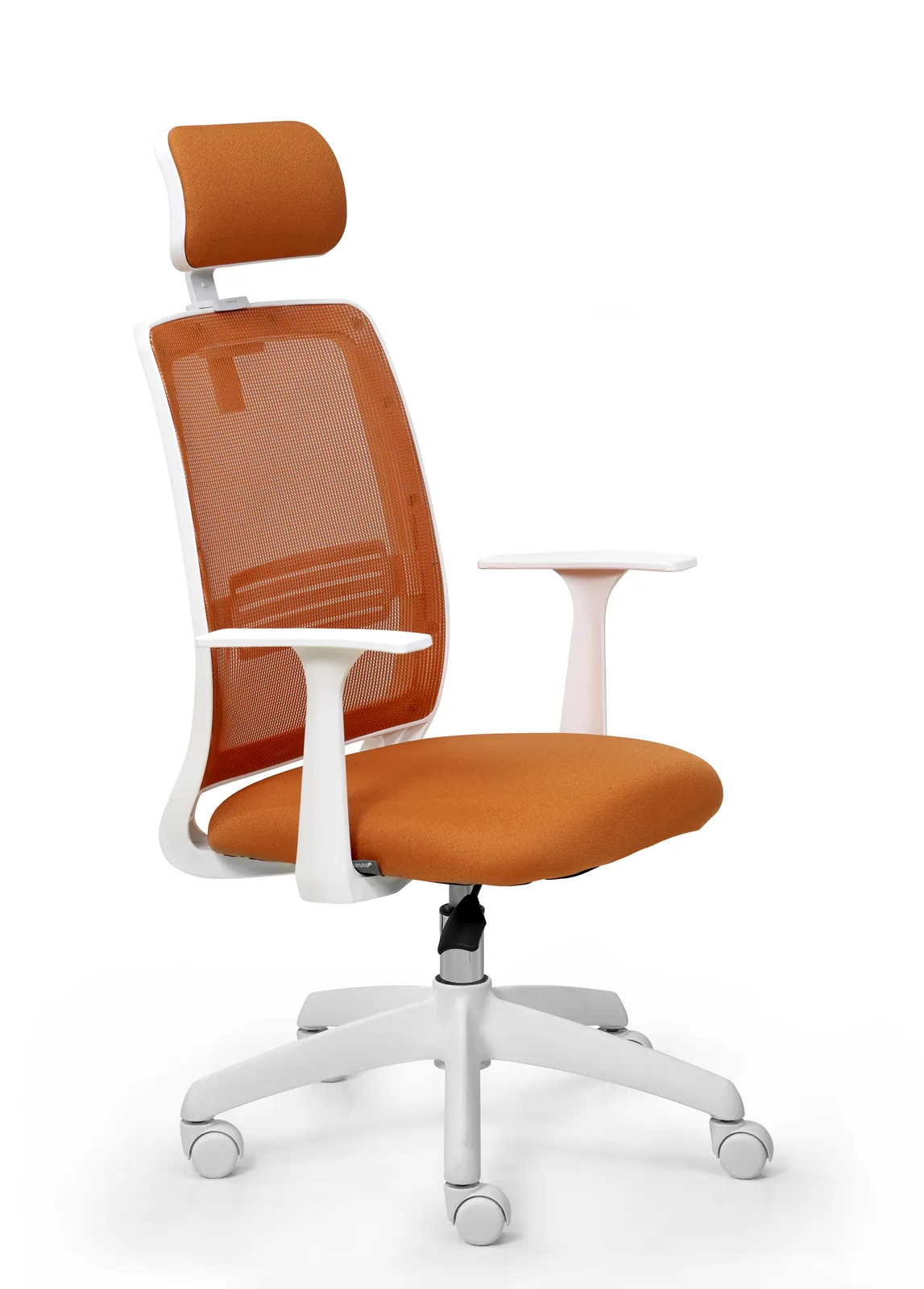 Silla Ergonomica - Respaldo Medio Red - Tapizado - Mint Blanca - Oficina - Hogar - Estudios