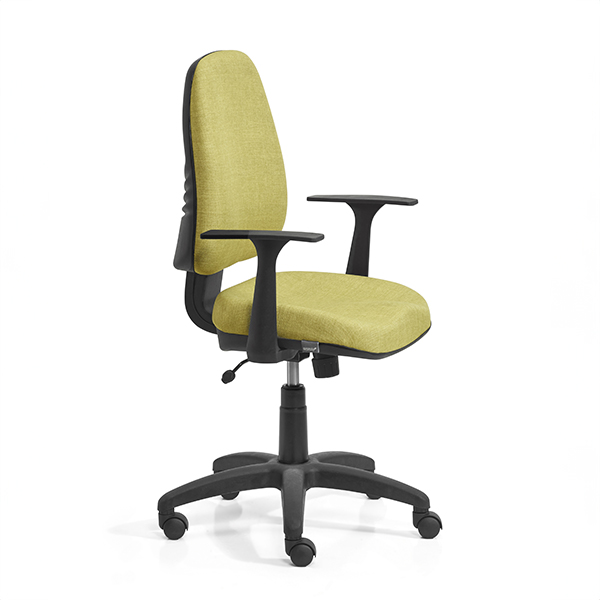Silla Ergonómica - Respaldo c / riñonerastapizado - mov de contacto permanente - apoya brazos - Roby - oficina - Hogar - Estudio