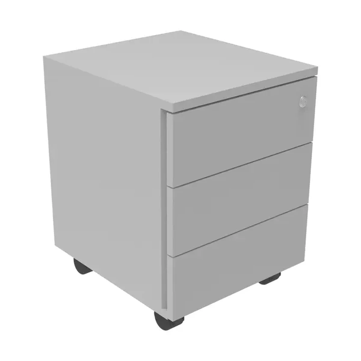 Cajonera rodante 45x45x60 - 3 cajones - llave - Melamina - Oficina - Estudio - Hogar - Empresa