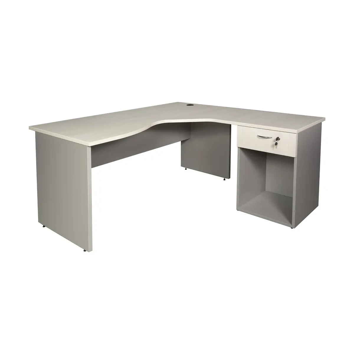 Escritorio - Curvo - Melamina - 135x135x75. Oficina - Estudio - Hogar - Empresa